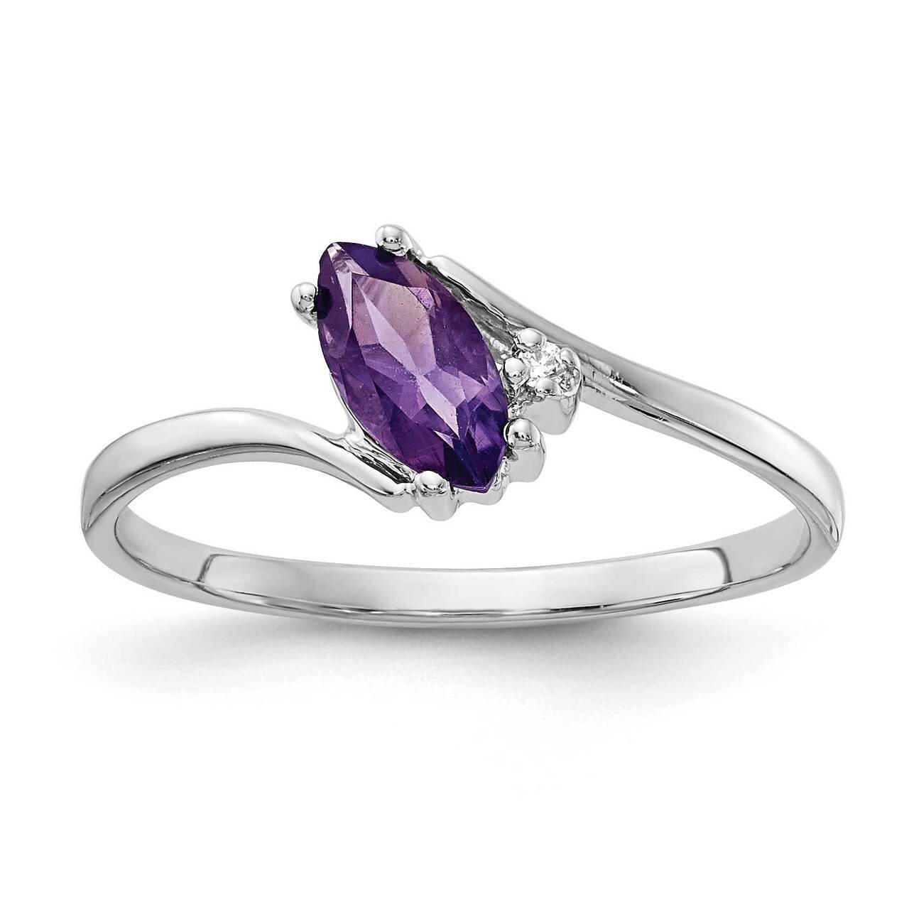 7x3.5mm Marquise Amethyst Diamond Ring 14k White Gold Y4746AM_AA, MPN: Y4746AM_AA, 883957606637