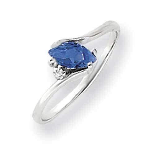 7x3.5mm Marquise Sapphire Diamond Ring 14k White Gold Y4746S_AA