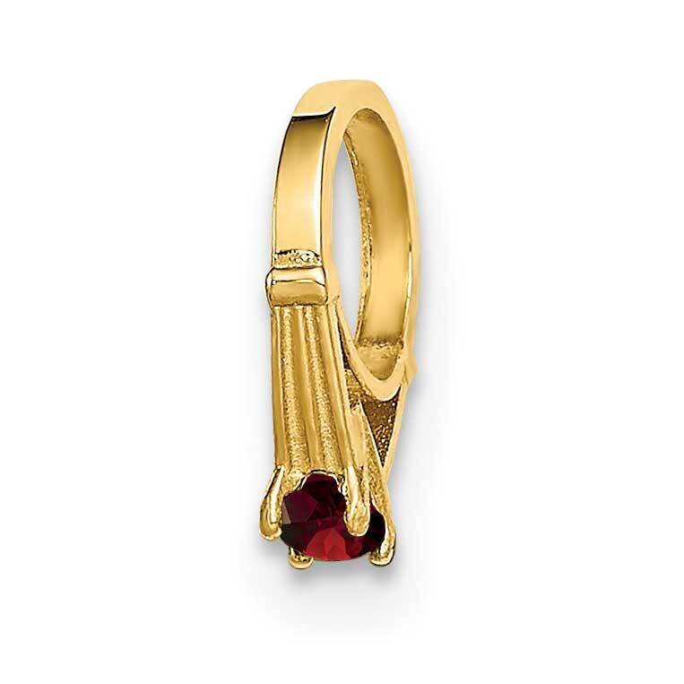 Ring with Red Charm 14k Gold CZ Diamond YC1333, MPN: YC1333, 716838334117