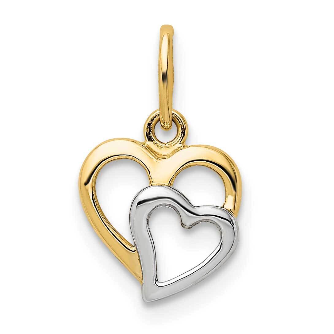 Hearts Pendant 14k Gold &amp; White Rhodium YC1353, MPN: YC1353, 883957175393