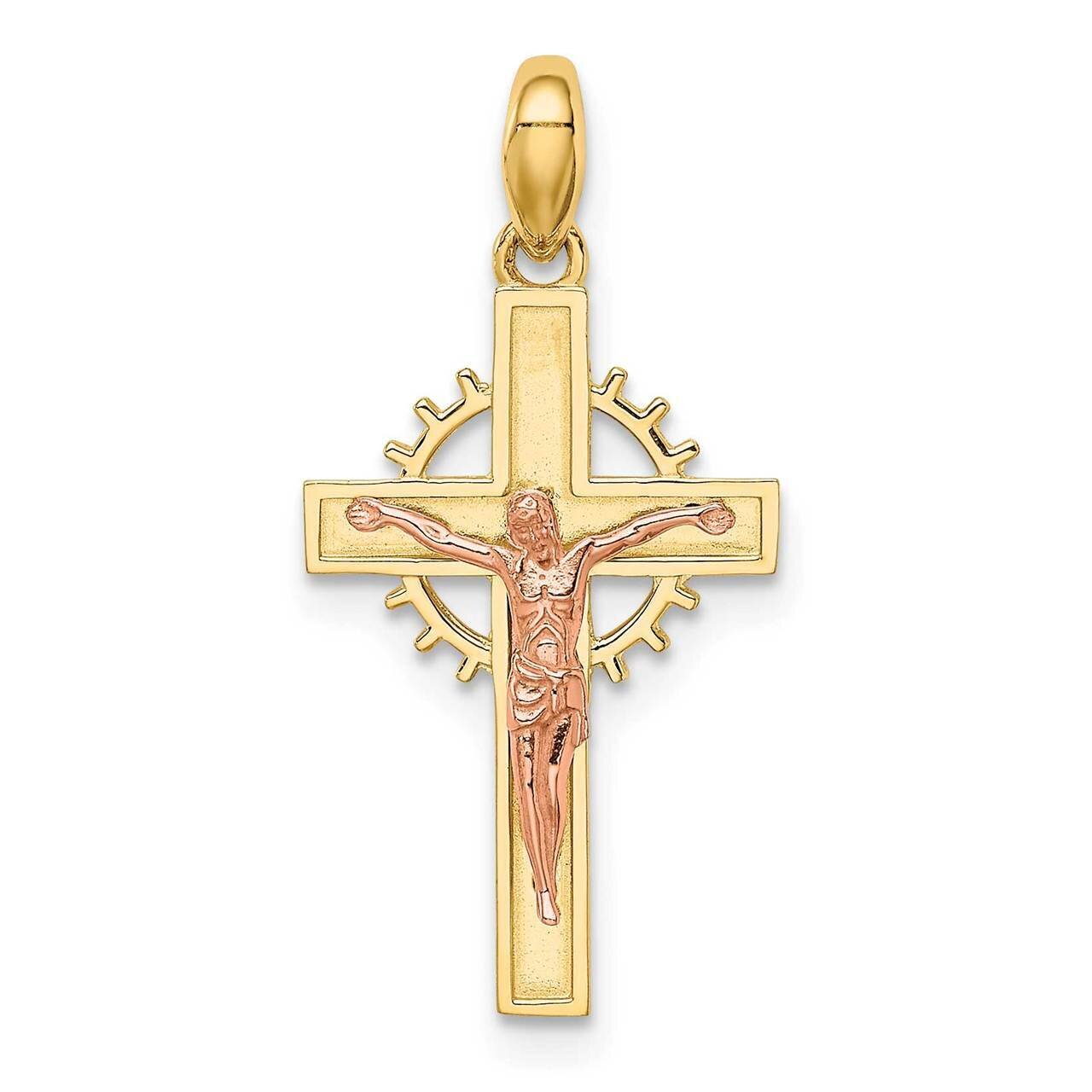 Crucifix Pendant 14k Two-tone Gold YC1377, MPN: YC1377, 883957963631