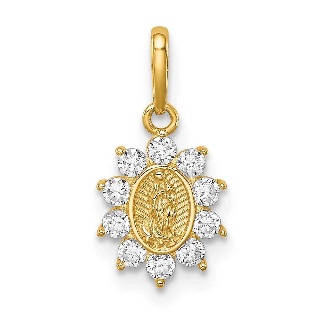 Our Lady of Guadalupe Pendant 14k Gold CZ Diamond YC1380, MPN: YC1380, 886774035536