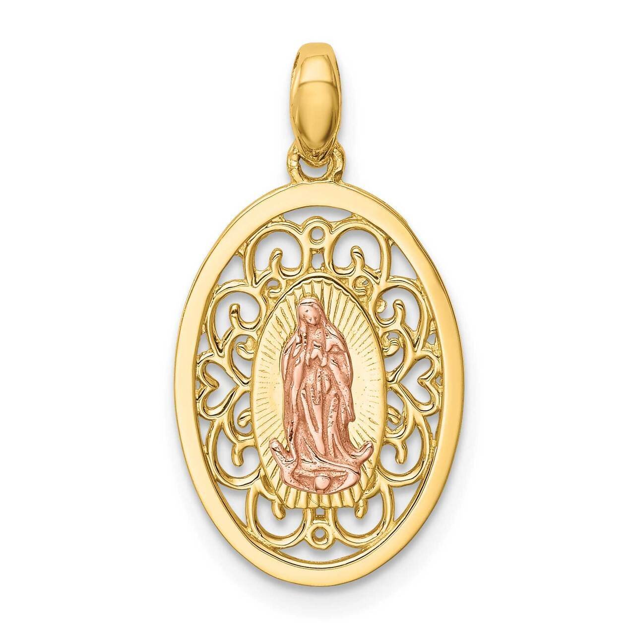 Our Lady of Guadalupe Pendant 14k Two-tone Gold YC1381