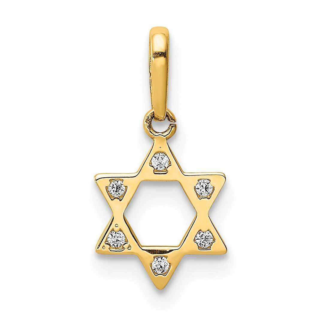 Star of David Pendant 14k Gold CZ Diamond YC1401, MPN: YC1401, 191101902406