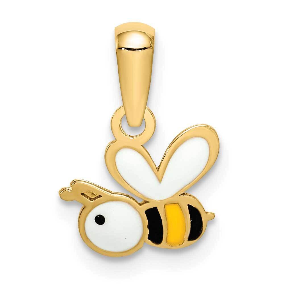 Enamel Bumble Bee Pendant 14k Gold YC1406