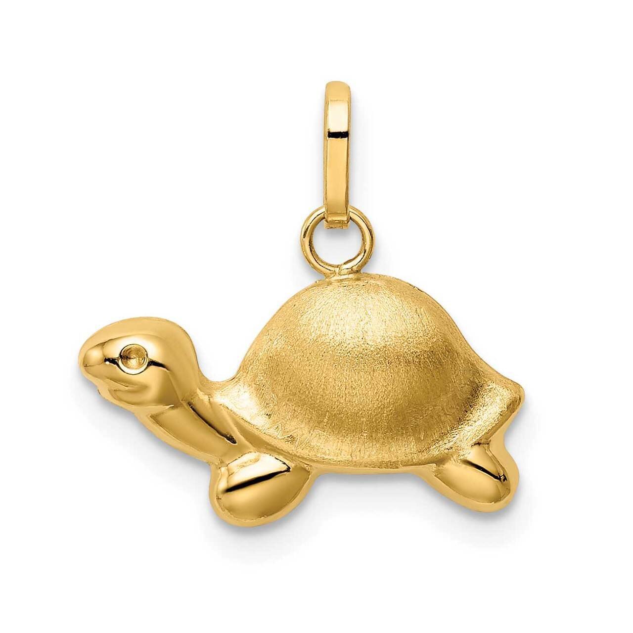 Turtle Charm 14k Gold Satin &amp; Polished YC1422, MPN: YC1422, 191101903335