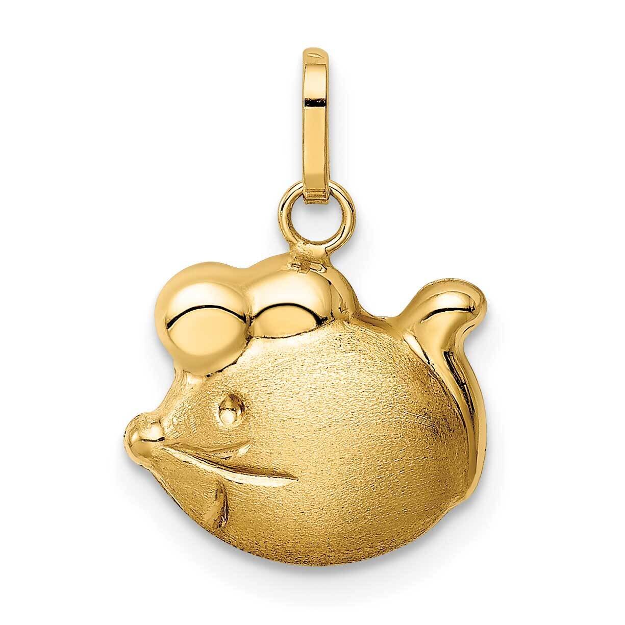 Mouse Charm 14k Gold Satin &amp; Polished YC1423, MPN: YC1423, 191101903342