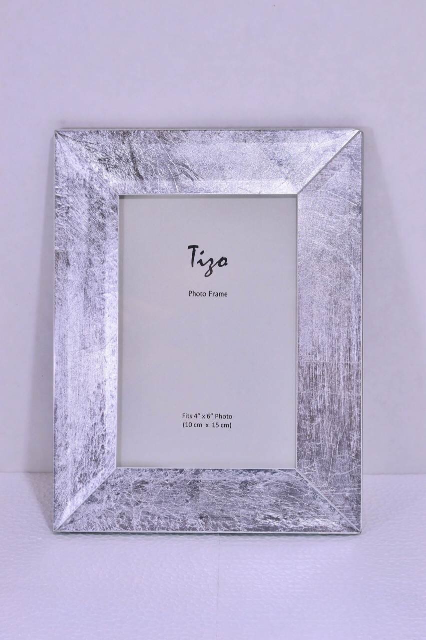 Tizo Silver Anriqued Leaf 4 x 6 Inch Picture Frame CT625SL46, MPN: CT625SL46,