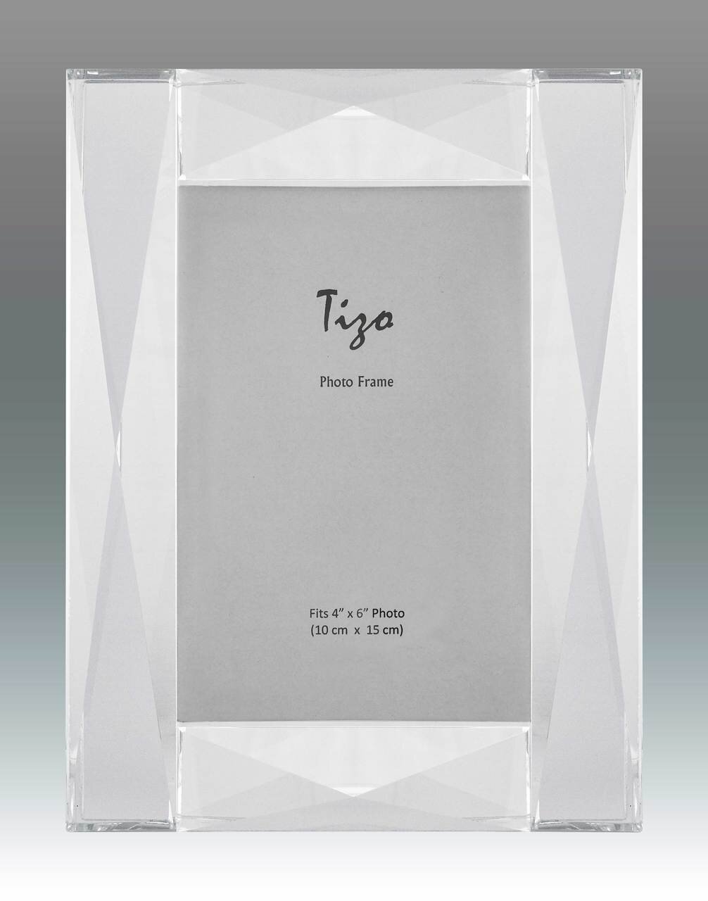Tizo Diamond Beveled 4 x 6 Inch Glass Picture Frame PH2200-46, MPN: PH2200-46,
