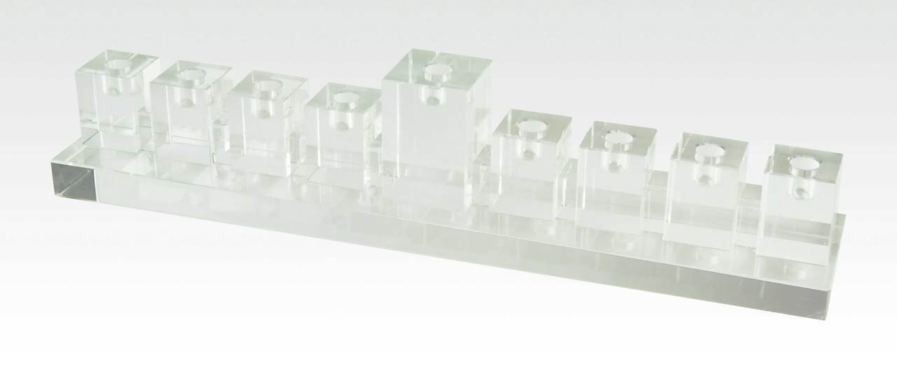 Tizo Crystal Menorah Super Clear PHMEN-CLR