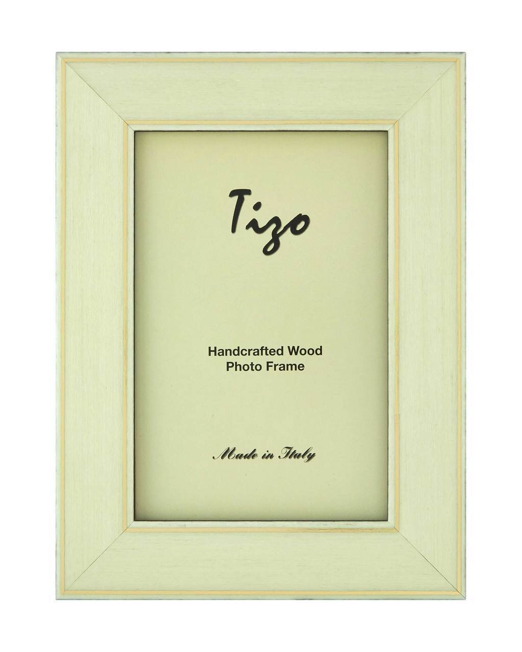 Tizo 5 x 7 Inch Gold Border White Wood Picture Frame OSR30WH57, MPN: OSR30WH57,