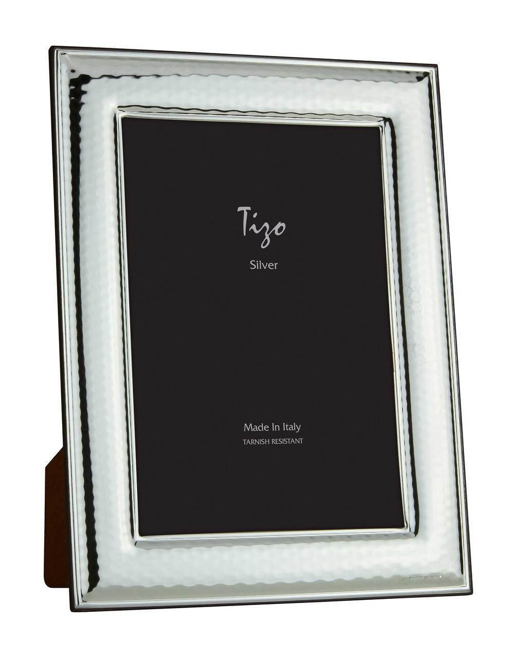 Tizo 4 x 6 Inch Hammer Site Silverplated Picture Frame 1101-46