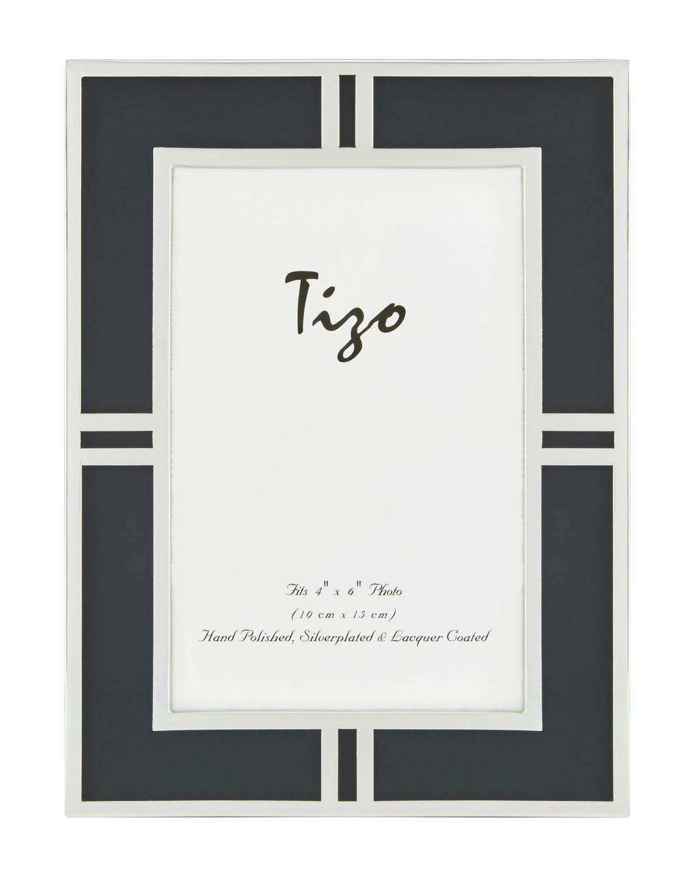 Tizo 4 x 6 Inch Cross Boards Grey Silver-Plated Picture Frame 3108SGY46, MPN: 3108SGY46,