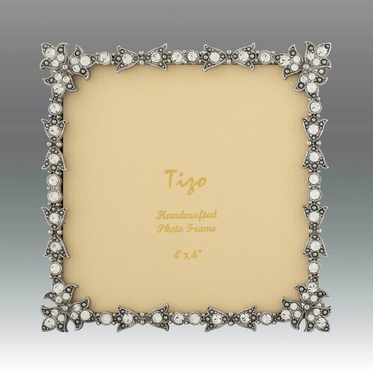 Tizo 3 x 3 Inch Spring Time Jeweled Enamel Picture Frame RS116033