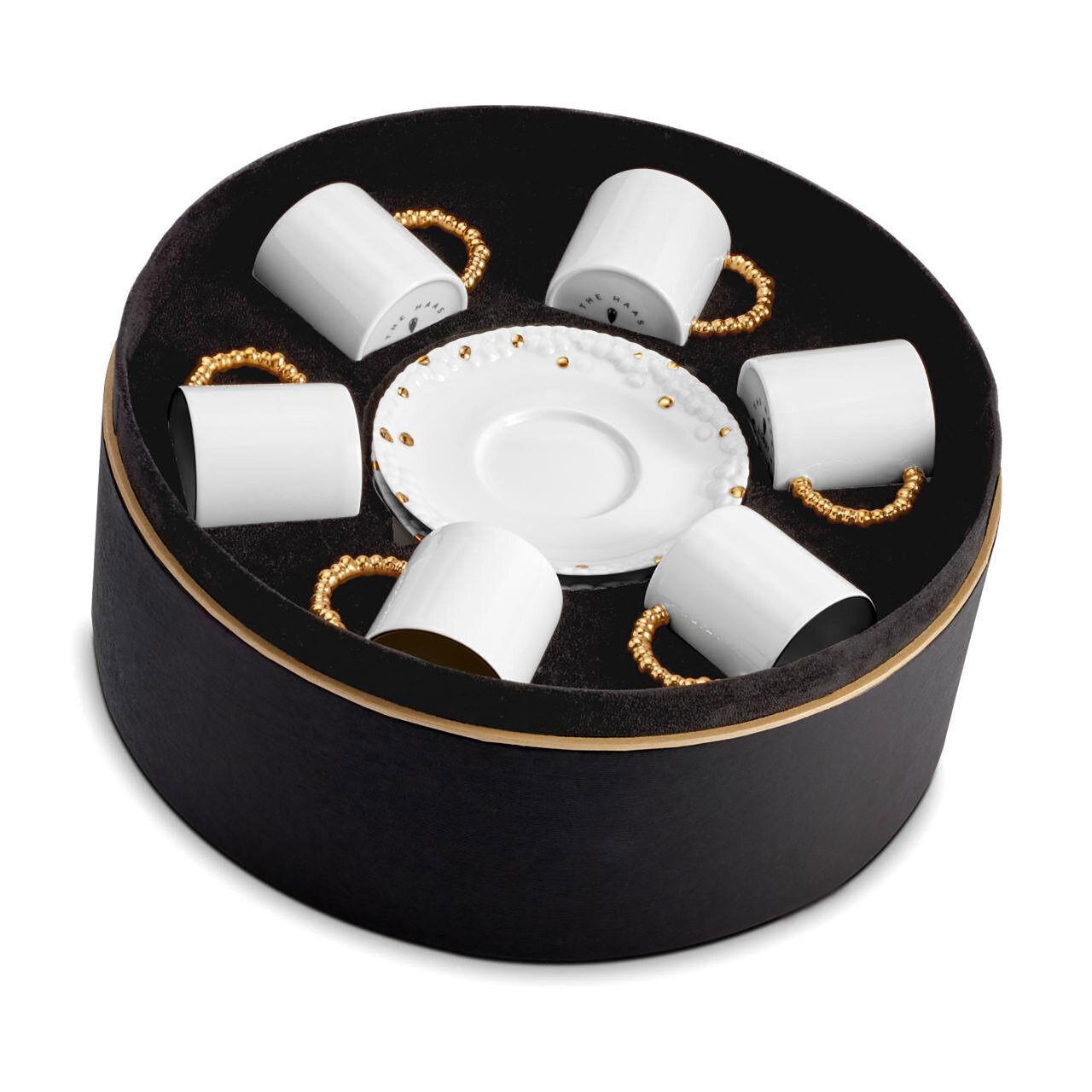 L&#39;Objet Haas Mojave Espresso Cup Saucer (Set of 6) Gold HB256, MPN: HB256, 810009640301