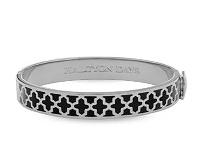 Halcyon Days 1cm Agama Black Palladium Hinged Bangle HBAGA0210P, MPN: HBAGA0210P, 5060171107262