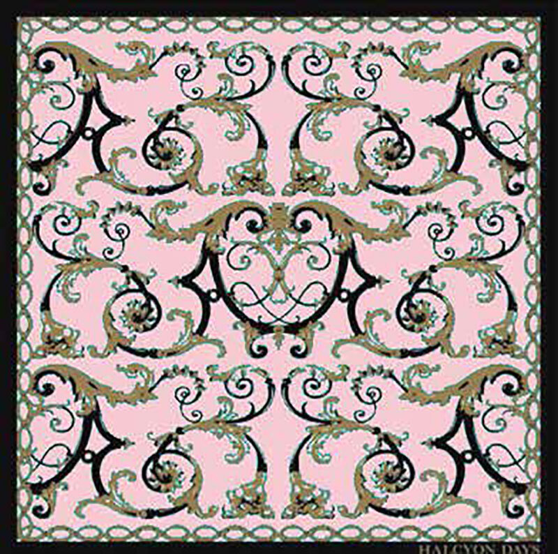 Halcyon Days Wallace Ballustrade Pink 90x90 100% Silk Scarf SAWBA26SS90, MPN: SAWBA26SS90,
