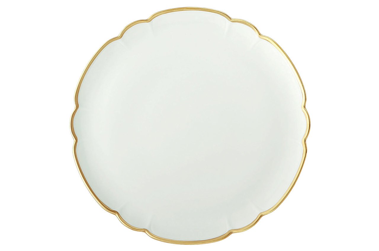 Robert Haviland Colette Gold Round Cake Plate 12.5 Inch HP438047