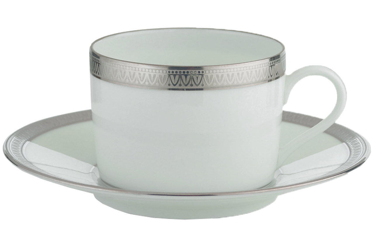 Robert Haviland Malmaison Platinum Tea Cup and Saucer HP260622