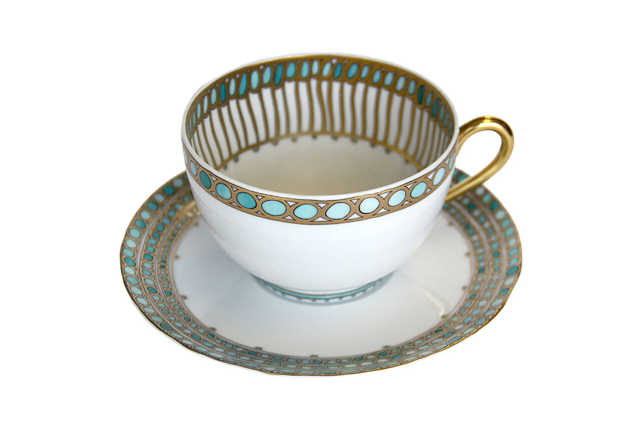 Robert Haviland Syracuse Tourquoise Tea Cup and Saucer HP61022, MPN: HP61022,