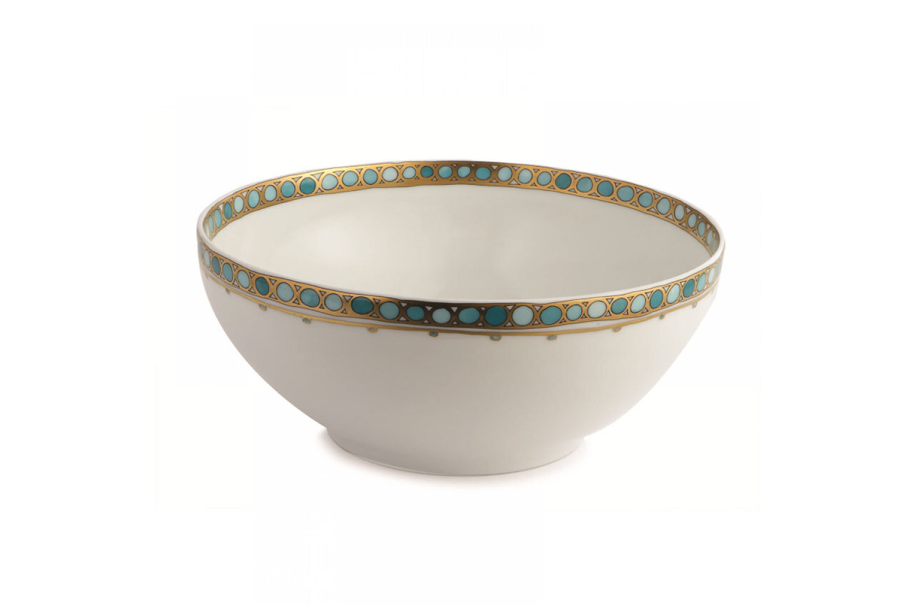 Robert Haviland Syracuse Tourquoise Salad Bowl HP61059, MPN: HP61059,