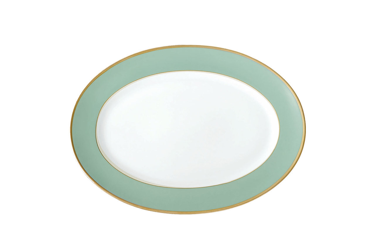 Robert Haviland Arc En Ciel Mint Oval Platter Small 14 Inch HP53044, MPN: HP53044,