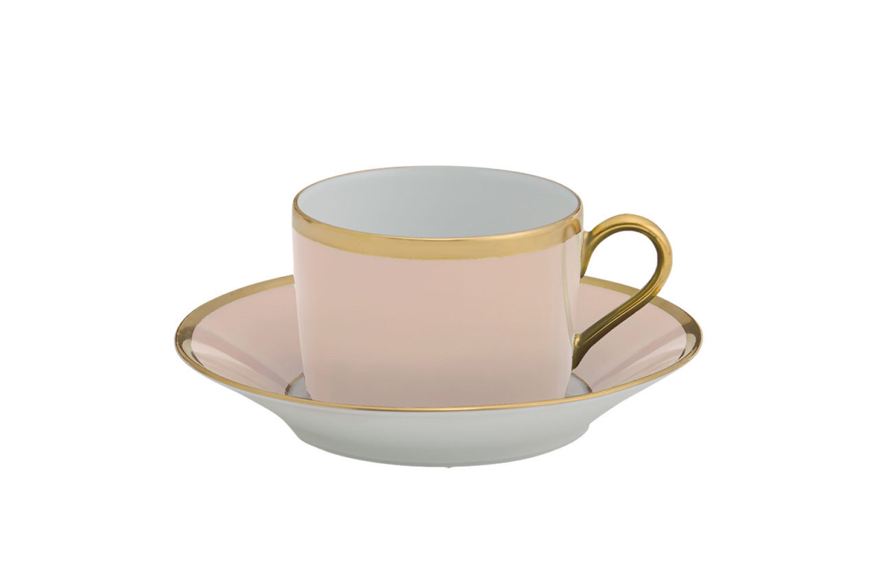 Robert Haviland Arc En Ciel Dusty Pink Tea Cup and Saucer HP53522