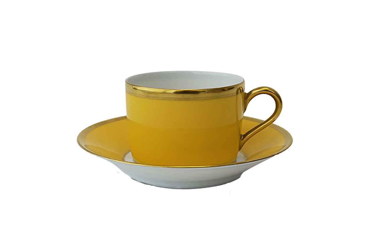 Robert Haviland Arc En Ciel Yellow Tea Cup and Saucer HP59022