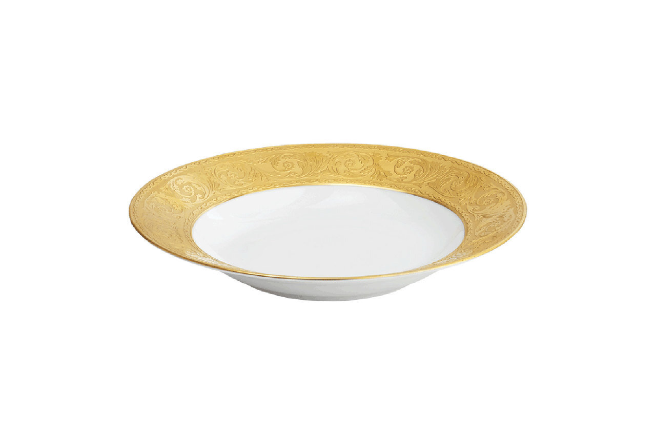 Robert Haviland Versailles Gold Rim Soup Plate 9 Inch HP646832, MPN: HP646832,