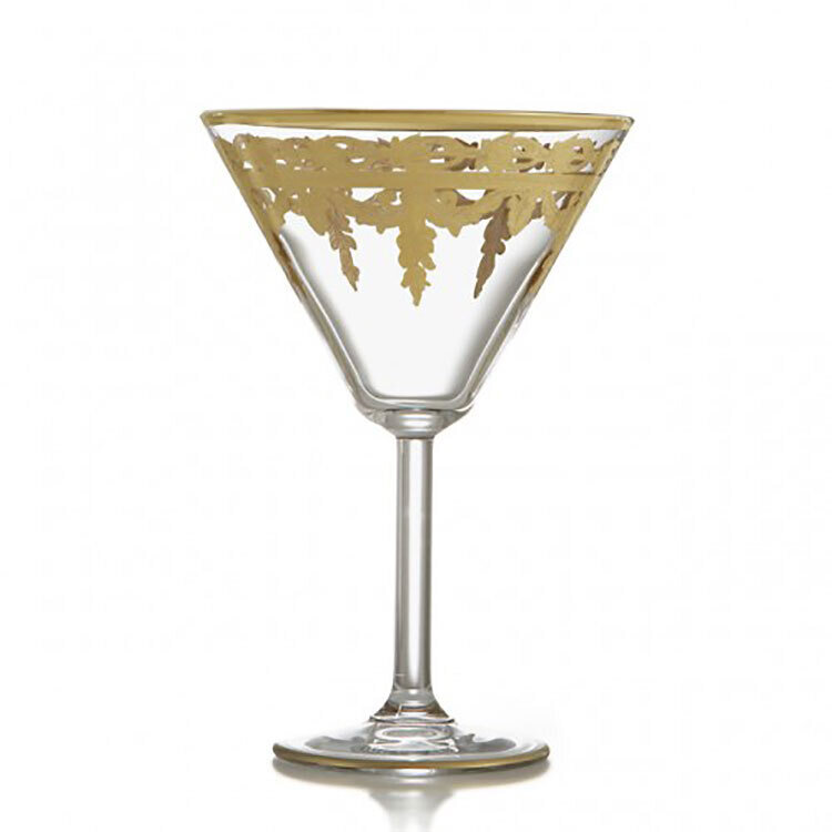 Arte Italica Vetro Gold Martini Glass VG2311