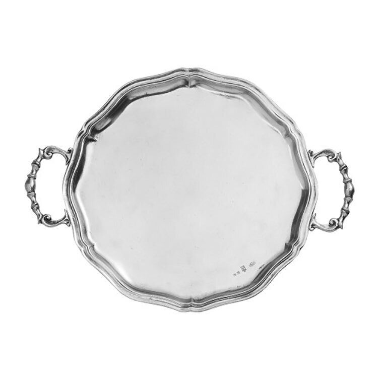 Arte Italica Vintage Scalloped Tray with Handles VIN3630