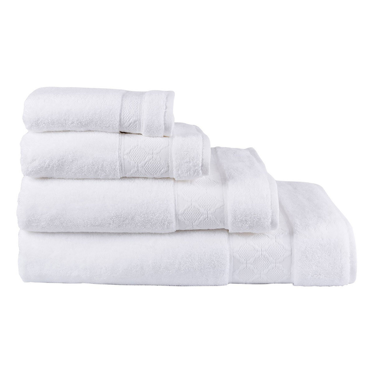Le Jacquard Caresse White Bath Towel 27x55