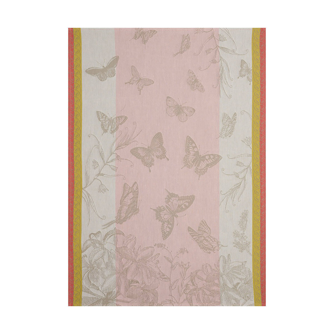 Le Jacquard Jardin Des Papillons Magnolia Tea Towel 24x31 Set of 4, MPN: 24732, 3660269247324