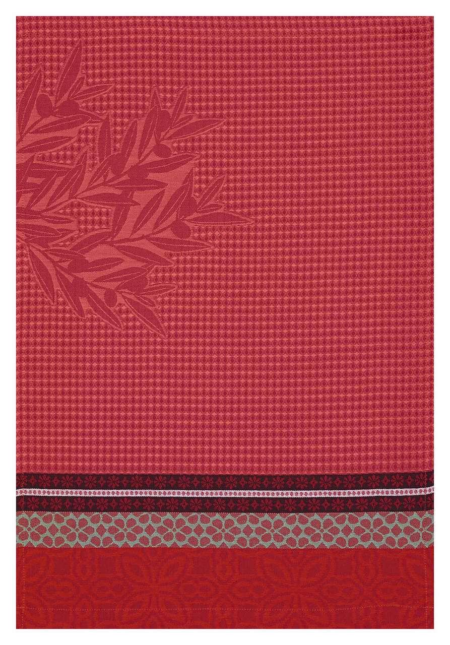 Le Jacquard Alpilles Red Hand Towel 21x15 Set of 4