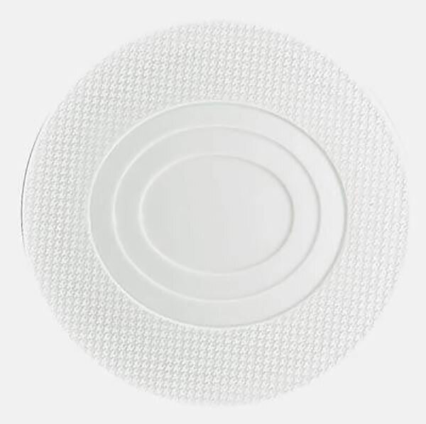 Raynaud Checks Dessert Plate Concentric Oval Center