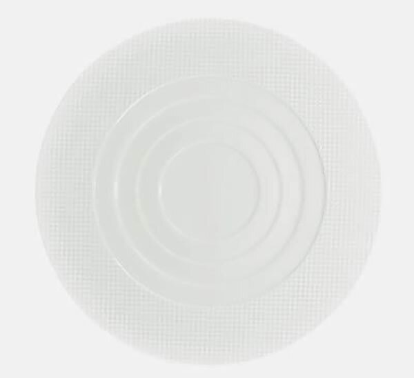 Raynaud Checks Round Buffet Plate Concentric Round Center