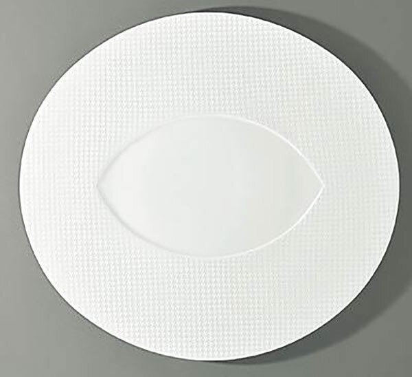 Raynaud Checks Oval Buffet Plate Almond Center, MPN: 0066-10-200032, 3660006608357
