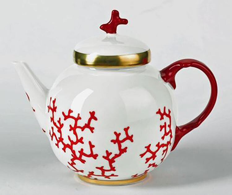 Raynaud Cristobal Rouge Tea Pot