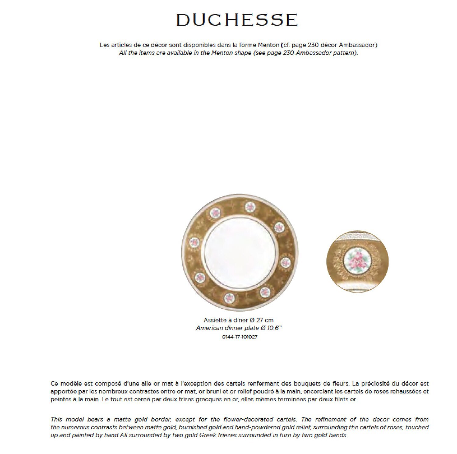 Raynaud Duchesse Buffet Plate