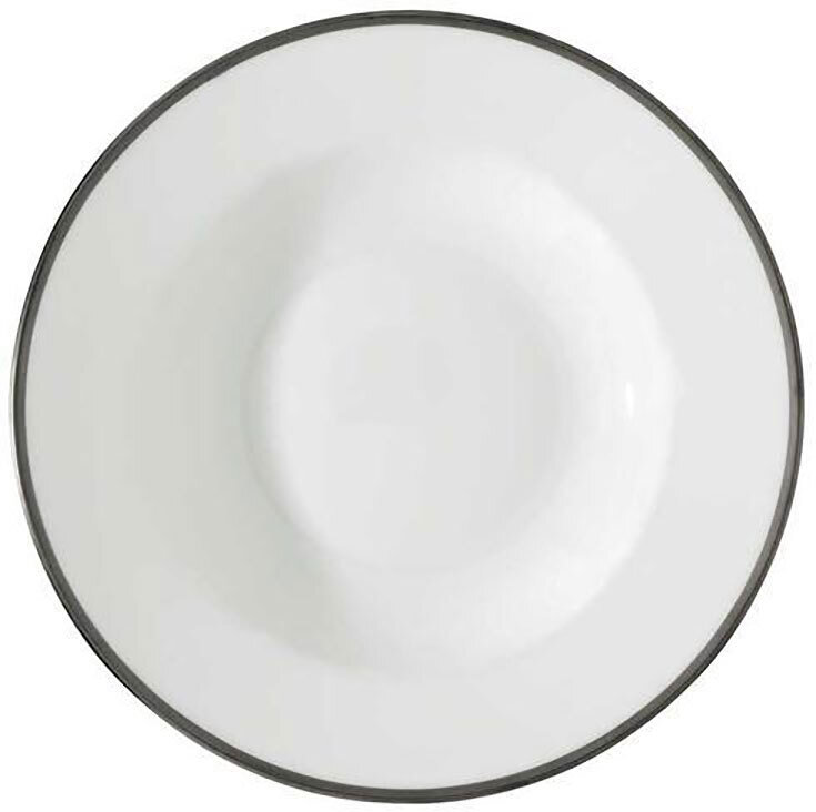 Raynaud Fontainebleau Platinum French Rim Soup Plate