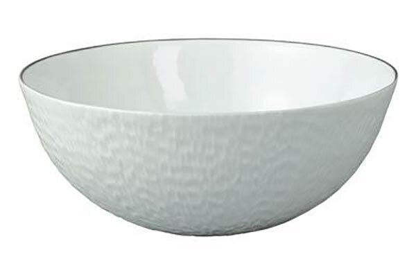 Raynaud Mineral Filet Platinum Calabash Shaped Salad Bowl, MPN: 0349-21-507023, 3660006542507