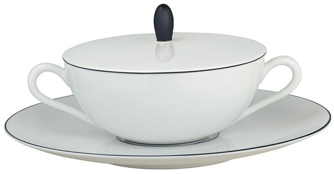 Raynaud Monceau Couleurs Ink Black Cover For Cream Soup Cup, MPN: 0359-37-409012, 3660006649688