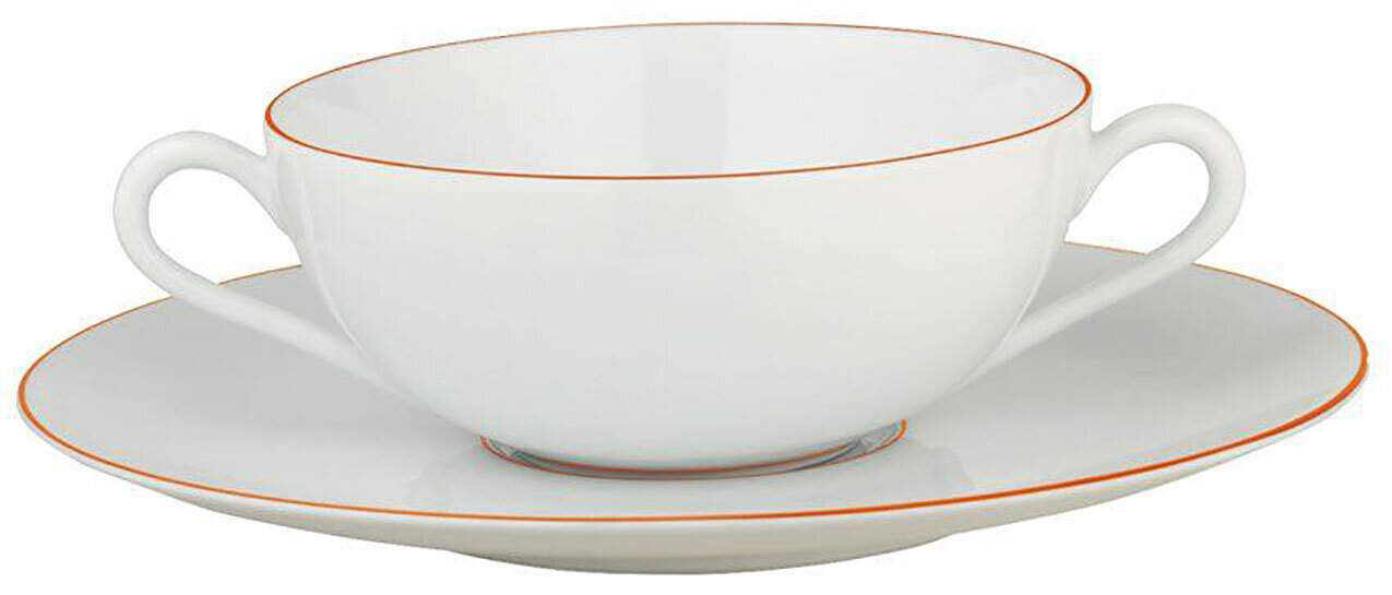 Raynaud Monceau Couleurs Apricot Orange Cream Soup Saucer, MPN: 0361-37-359019, 3660006651117