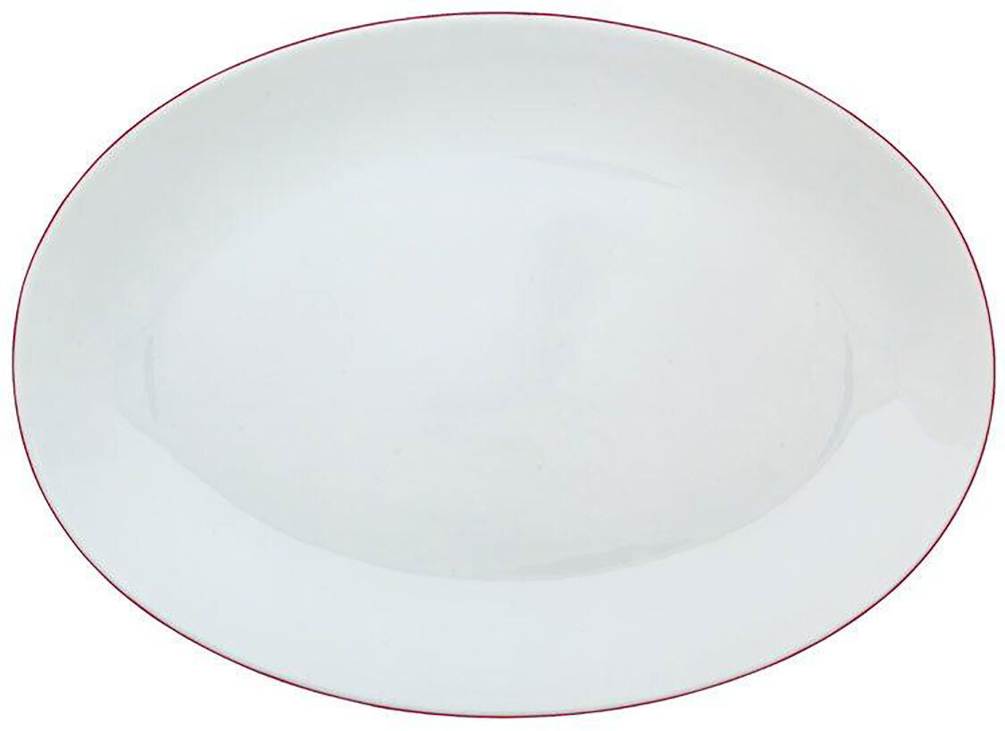 Raynaud Monceau Couleurs Vermilion red Large Oval Dish, MPN: 0365-37-502042, 3660006650660