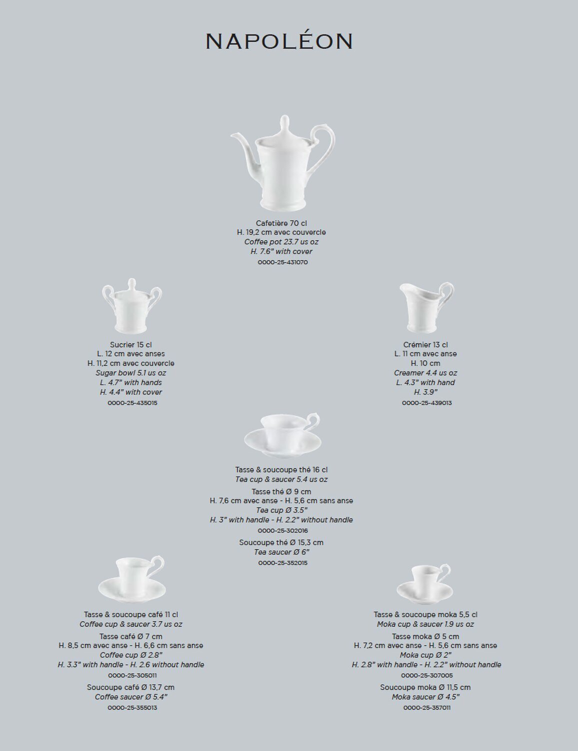 Raynaud Napoleon Coffee Saucer, MPN: 0000-25-355013, 3660006599945