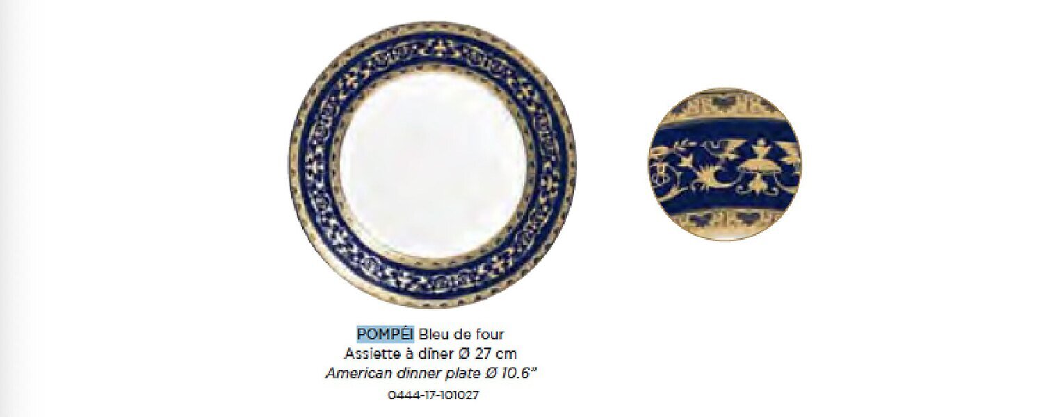 Raynaud Pompei French Rim Soup Plate