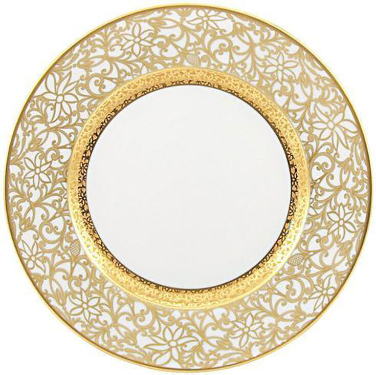 Raynaud Tolede Gold White Dessert Plate