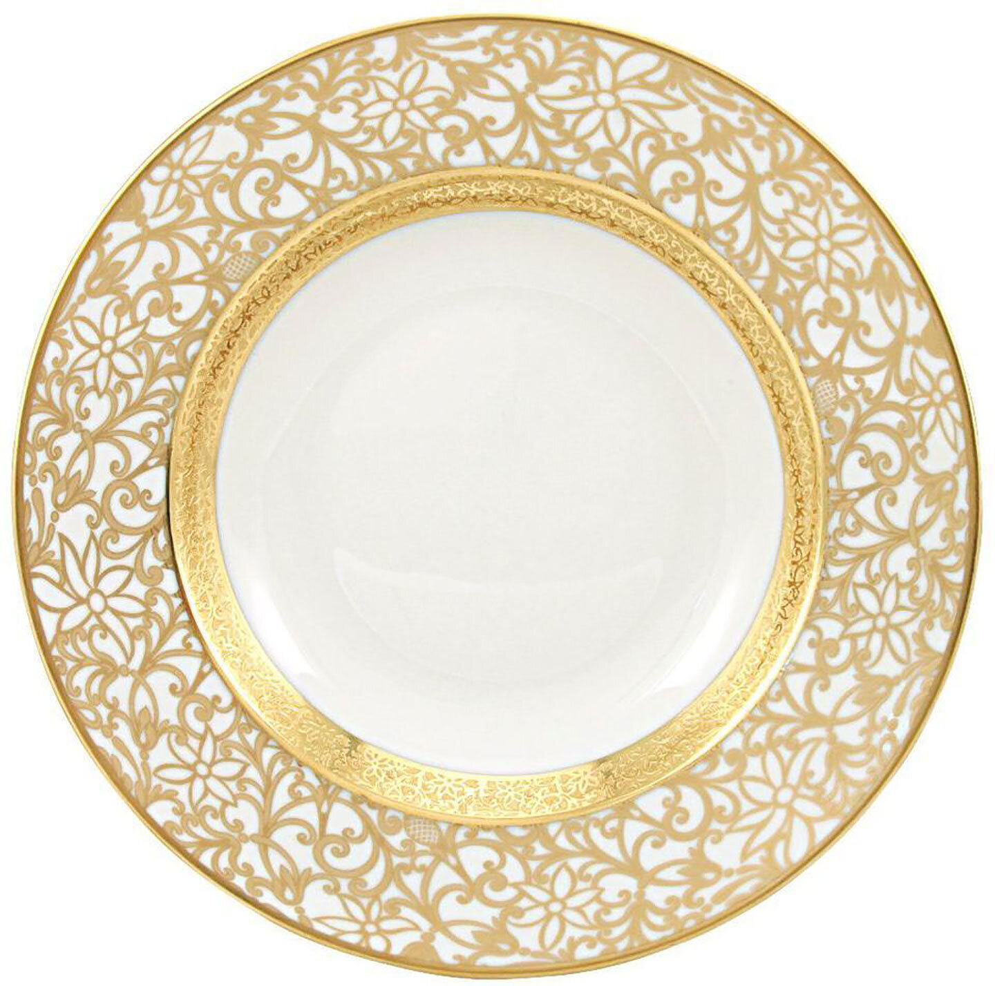 Raynaud Tolede Gold White French Rim Soup Plate, MPN: 0523-17-250023, 3660006625392