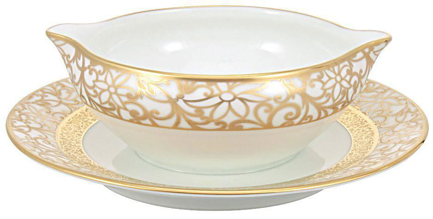 Raynaud Tolede Gold White Sauce Boat