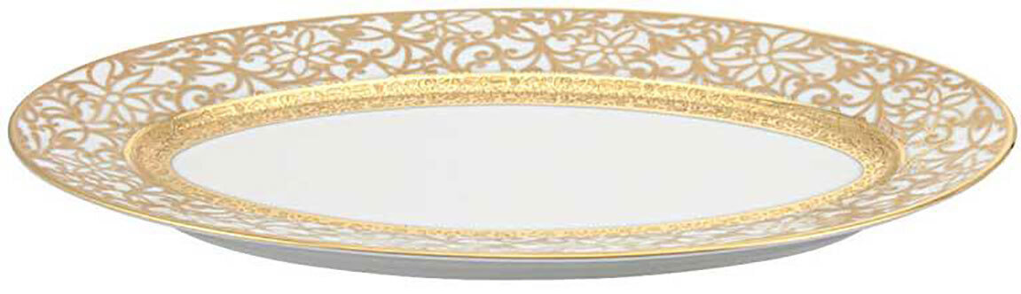 Raynaud Tolede Gold White Limoges Pickle Dish